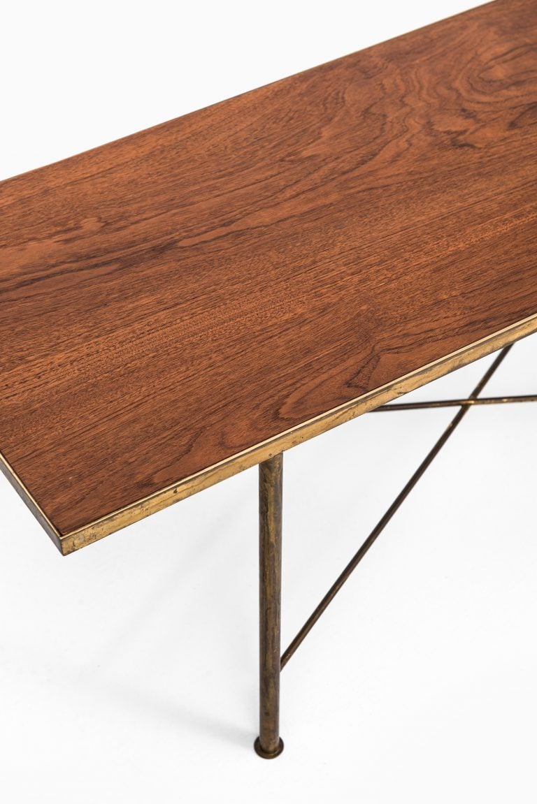 Frode Holm coffee table in teak and brass at Studio Schalling