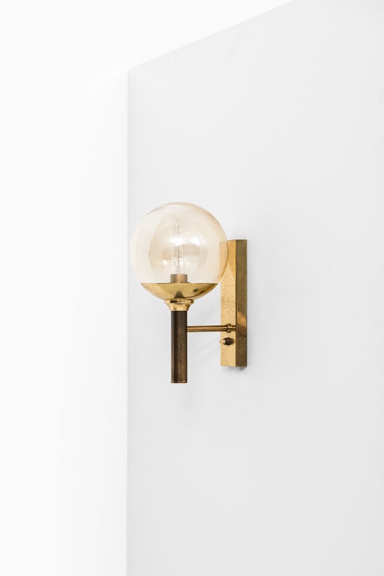 Sven Mejlstrøm wall lamps in brass and glass at Studio Schalling