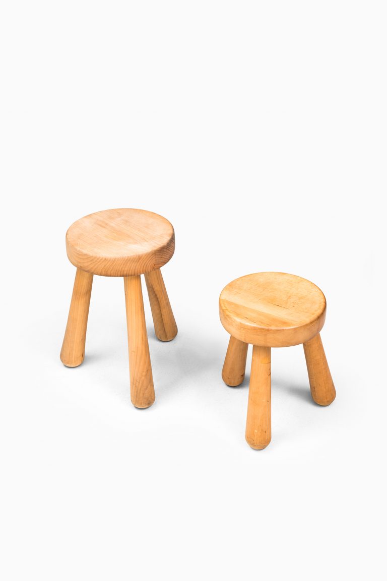 Ingvar Hildingsson 3 legged stool in birch at Studio Schalling