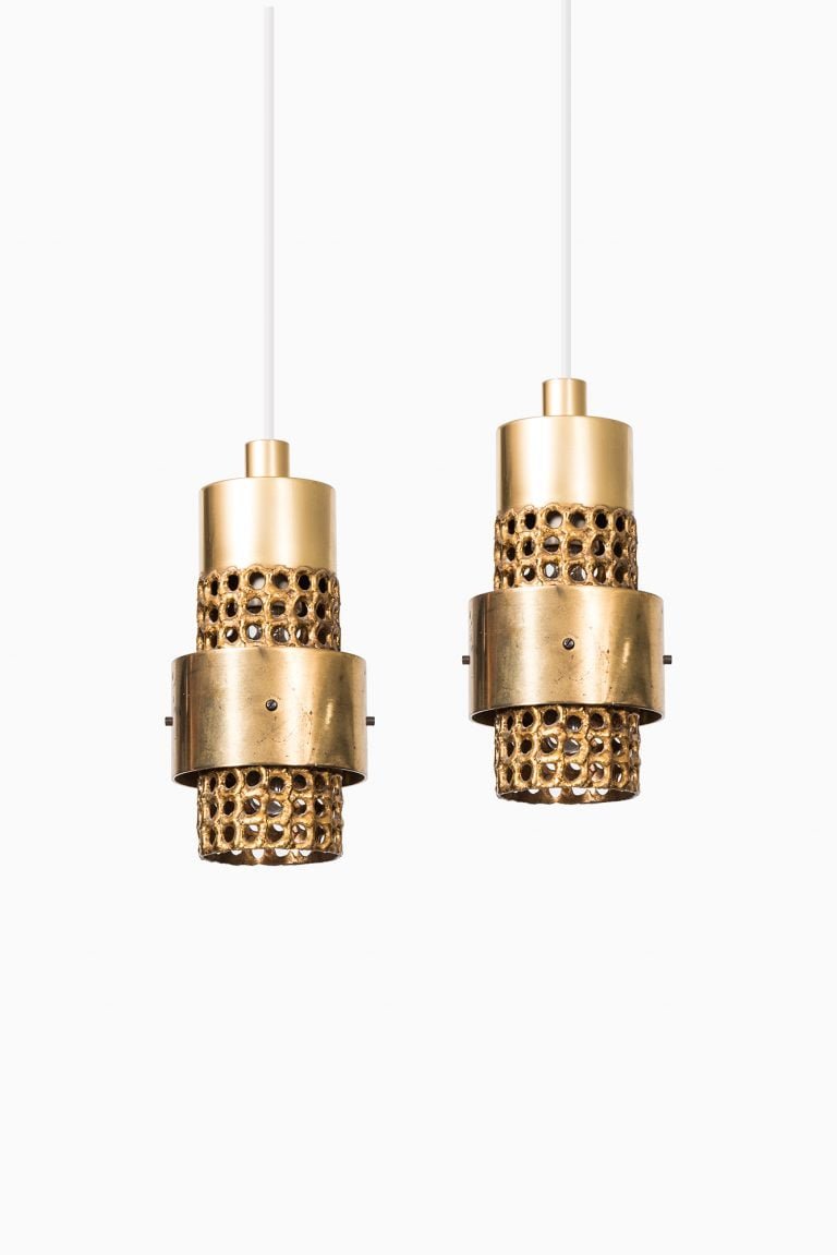 Pierre Forsell ceiling lamps in brass at Studio Schalling
