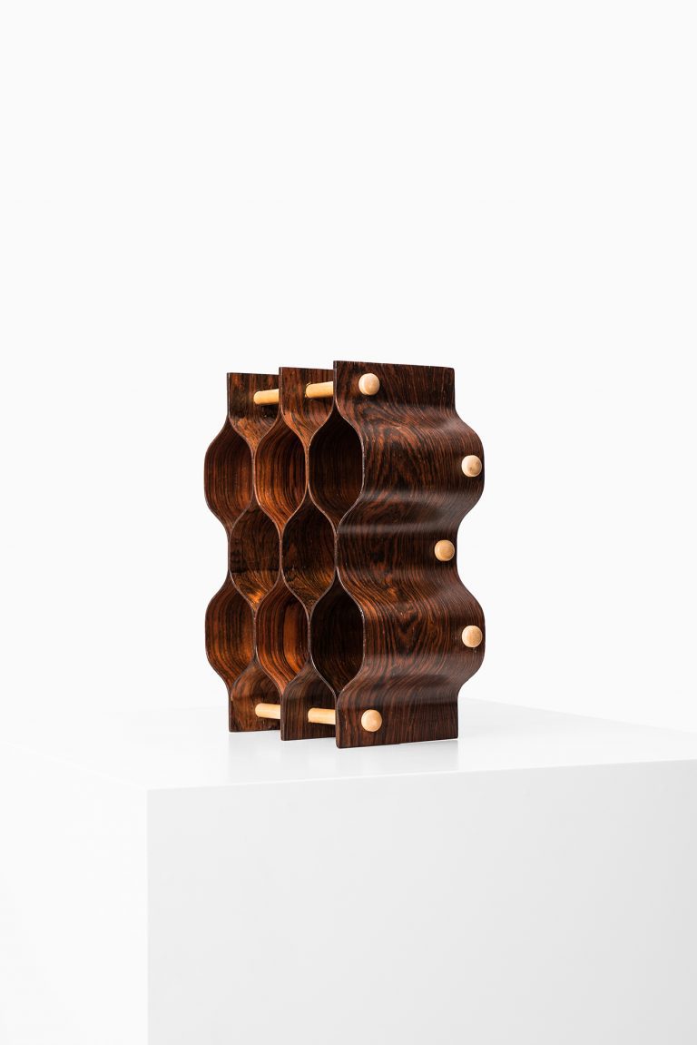 Torsten Johansson wine rack in rosewood at Studio Schalling