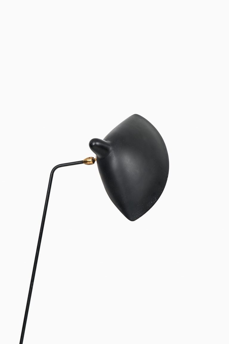 Serge Mouille floor lamp in black lacquered metal at Studio Schalling
