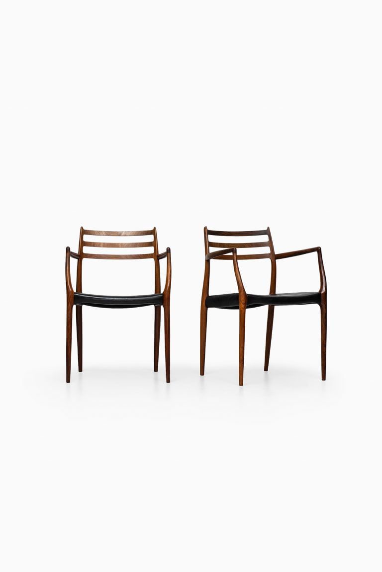 Niels O. Møller armchairs model 62 in rosewood at Studio Schalling