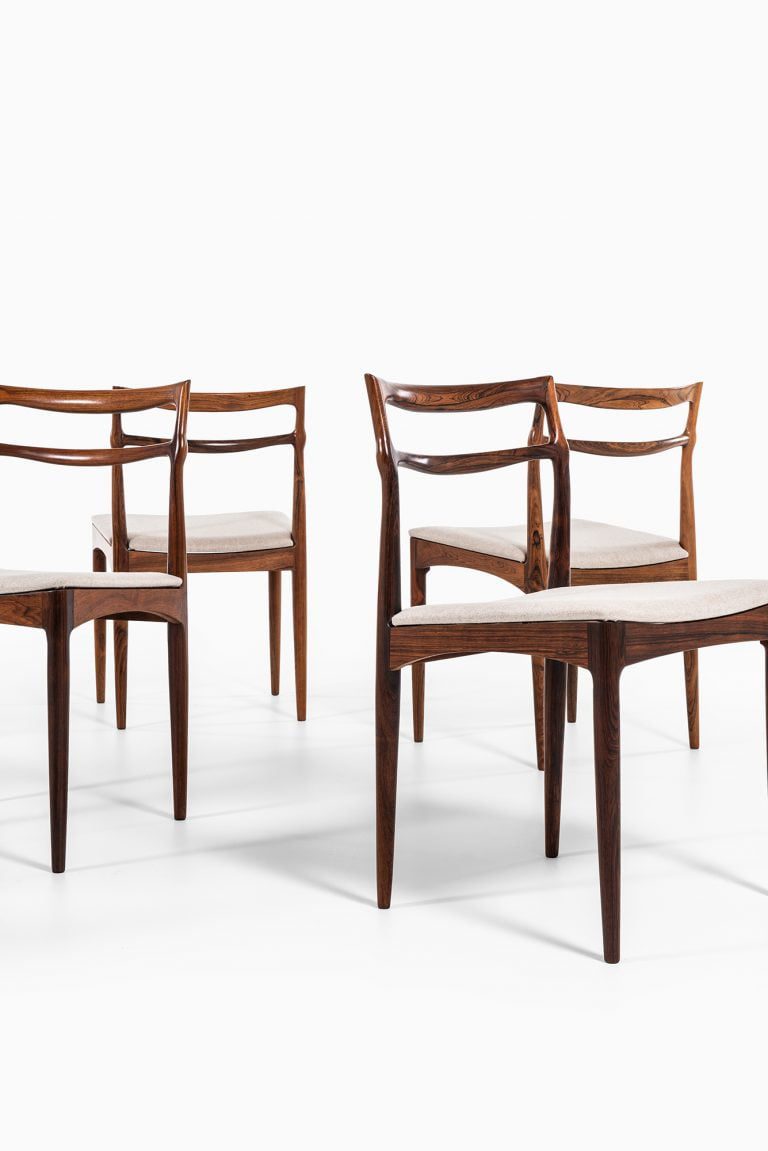 Johannes Andersen dining chairs in rosewood at Studio Schalling