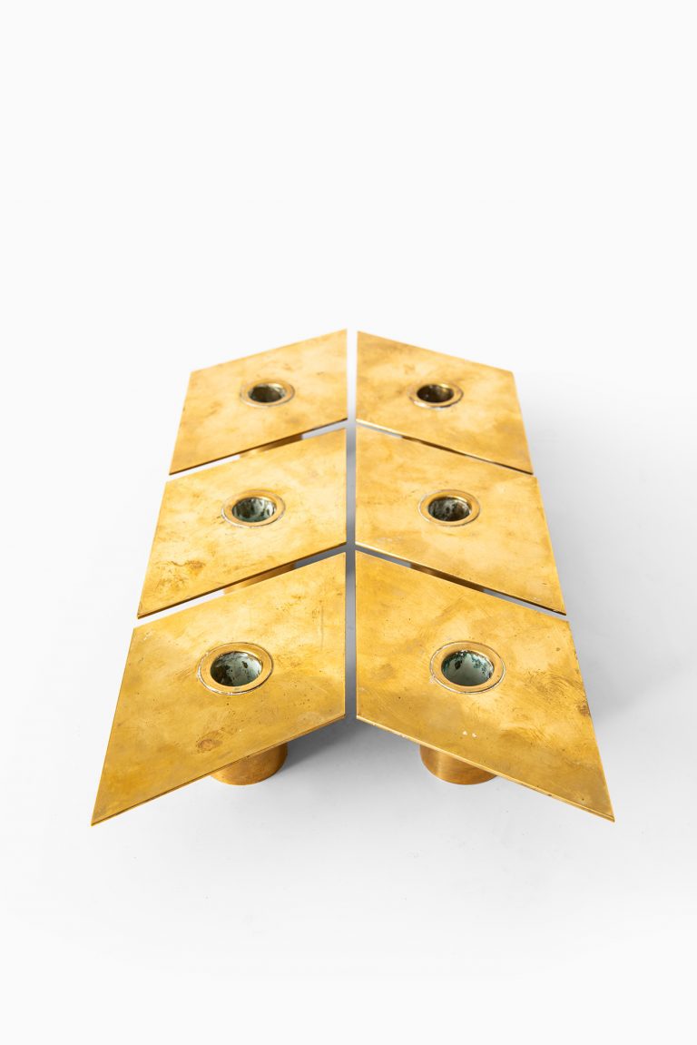 Sigurd Persson candlesticks in brass at Studio Schalling