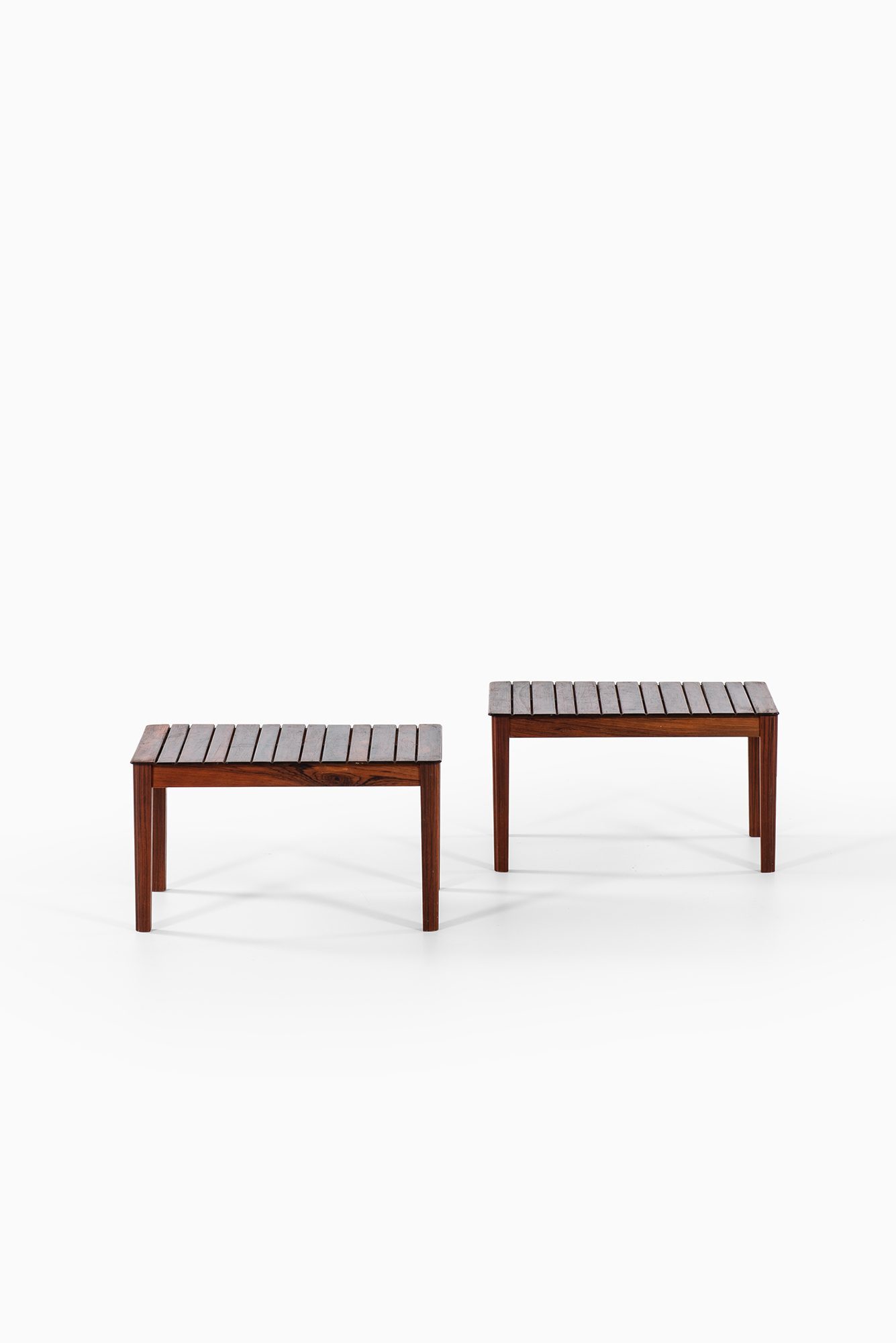 Side tables by Alberts in solid rosewood at Studio Schalling