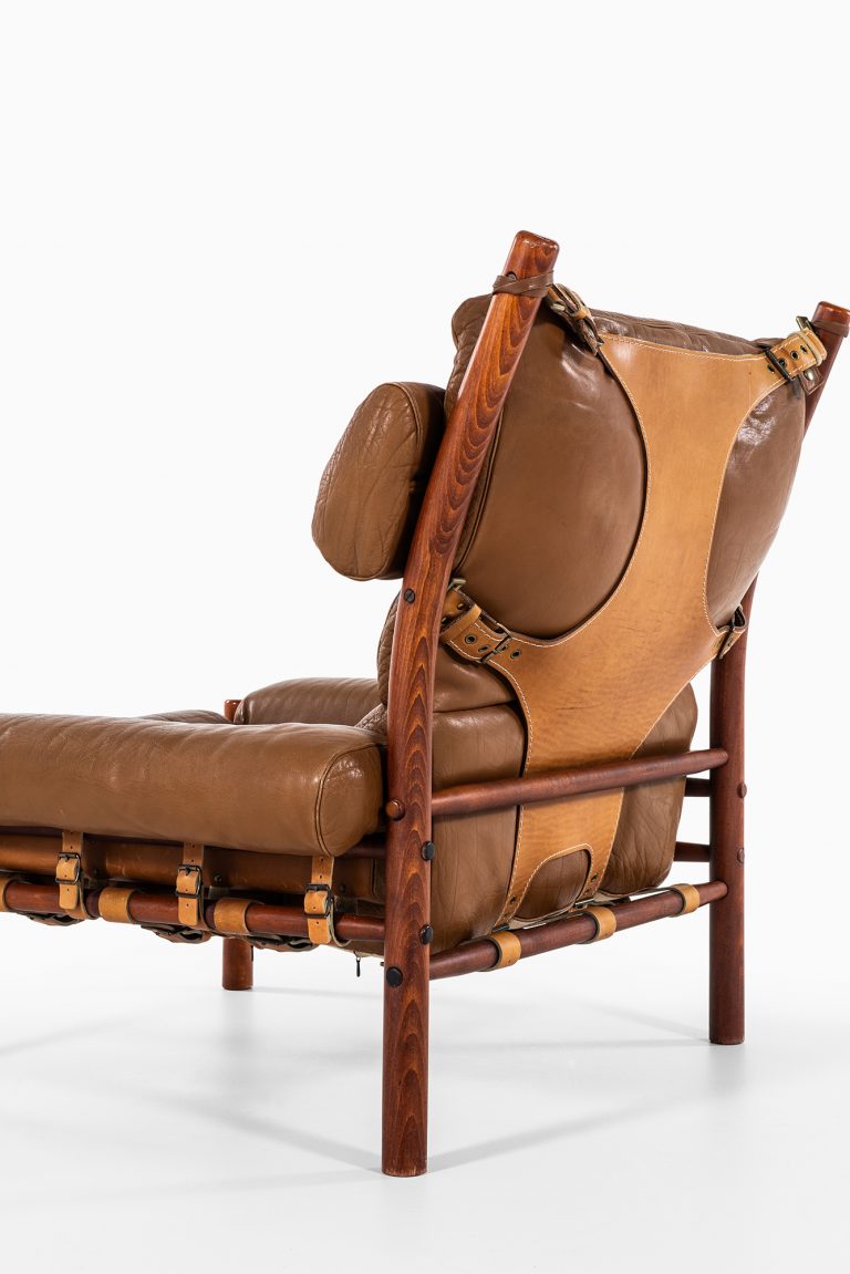 Arne Norell Inca easy chair in brown leather at Studio Schalling