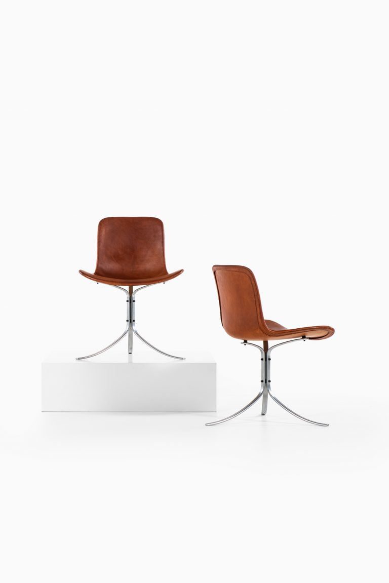Poul Kjærholm PK-9 dining chairs by EKC at Studio Schalling