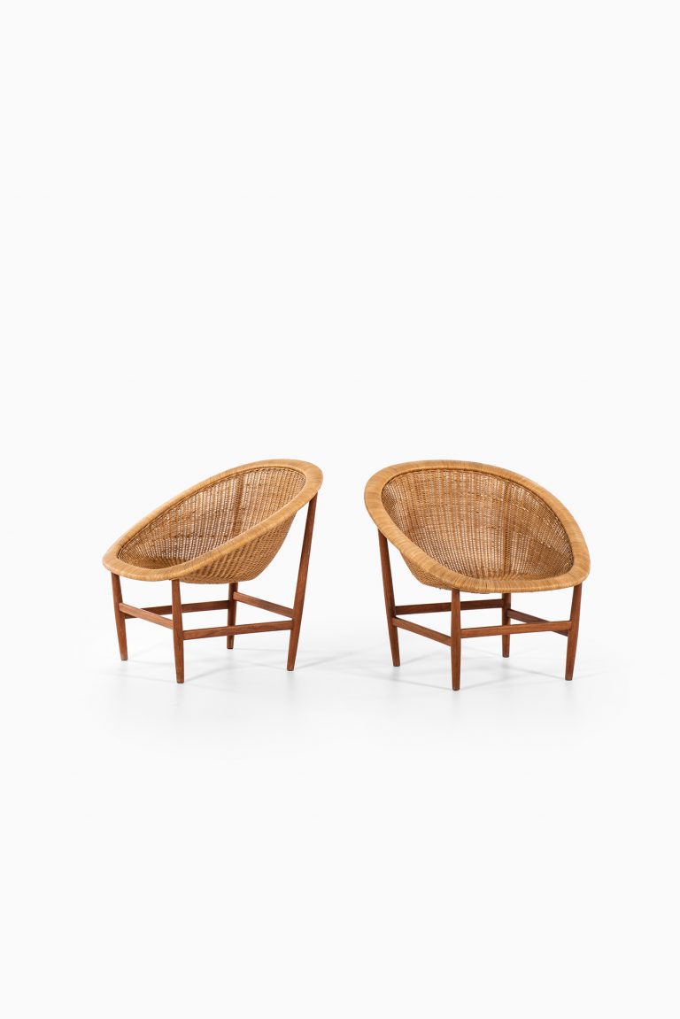 Nanna & Jørgen Ditzel easy chairs in rattan at Studio Schalling
