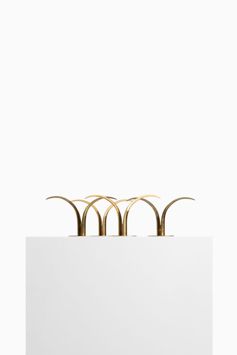 Ivar Ålenius Björk candlesticks in brass at Studio Schalling