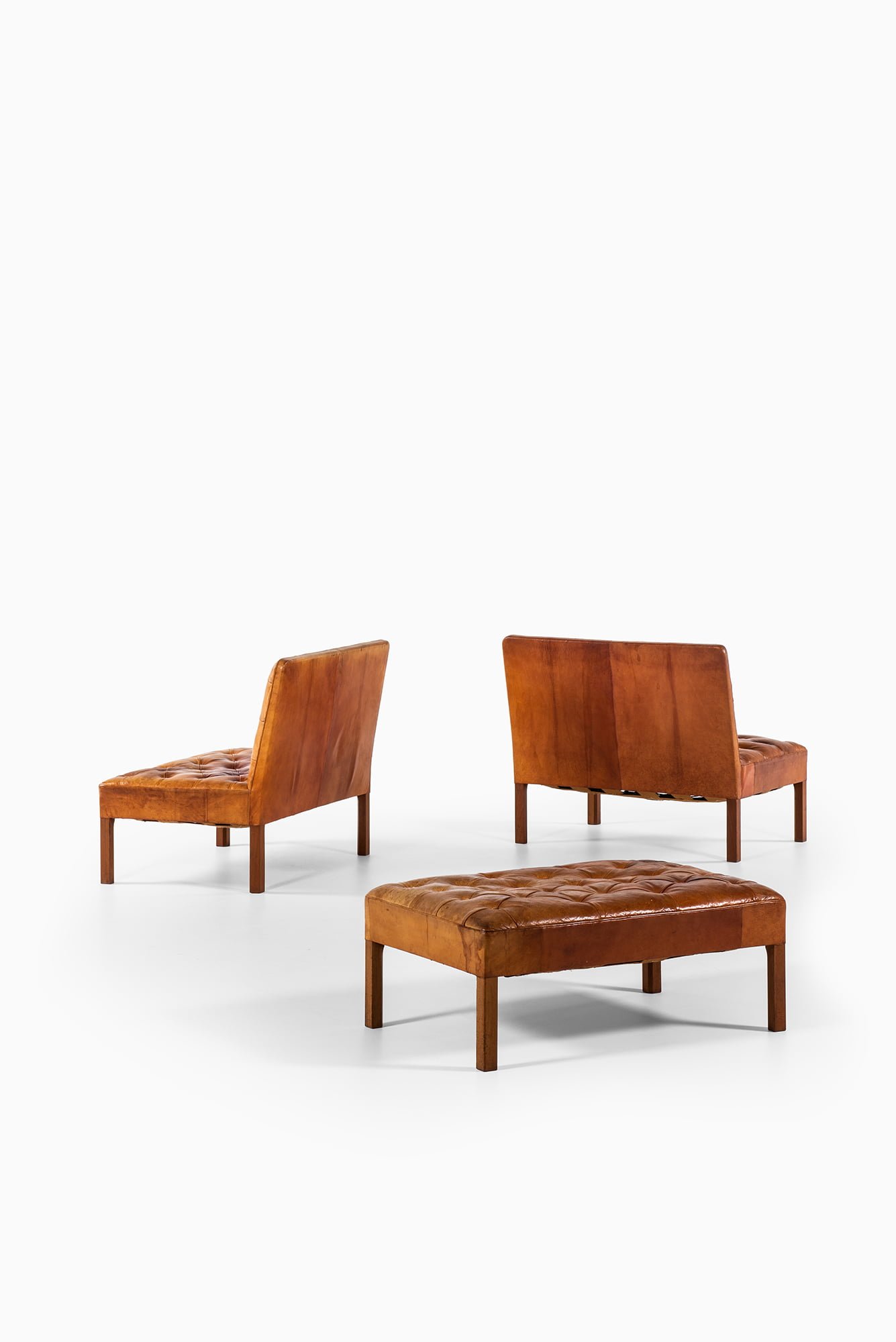 Kaare Klint Addition sofas in niger leather at Studio Schalling
