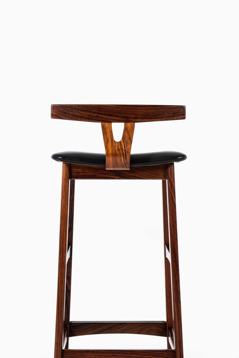 Erik Buch bar stools in rosewood by Dyrlund at Studio Schalling