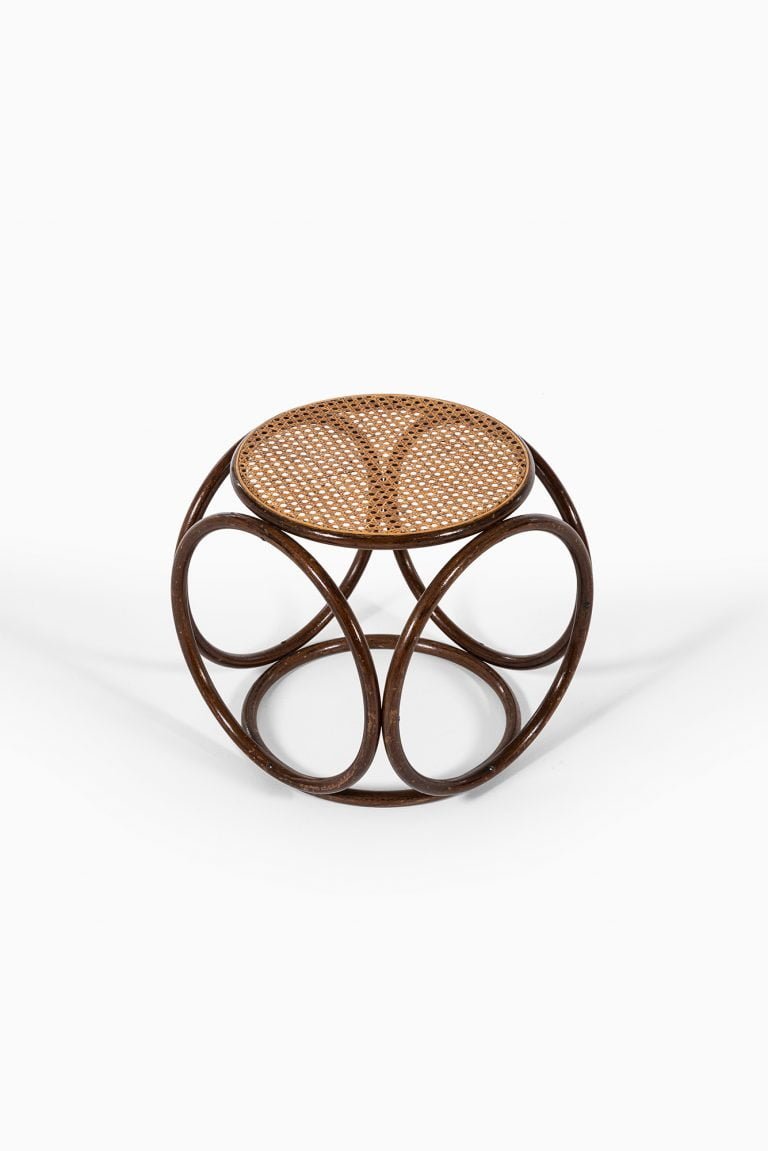 Michael Thonet stool in cane and bentwood at Studio Schalling