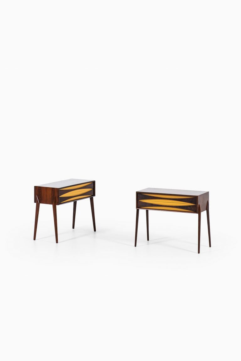 Rimbert Sandholt bedside tables in rosewood at Studio Schalling