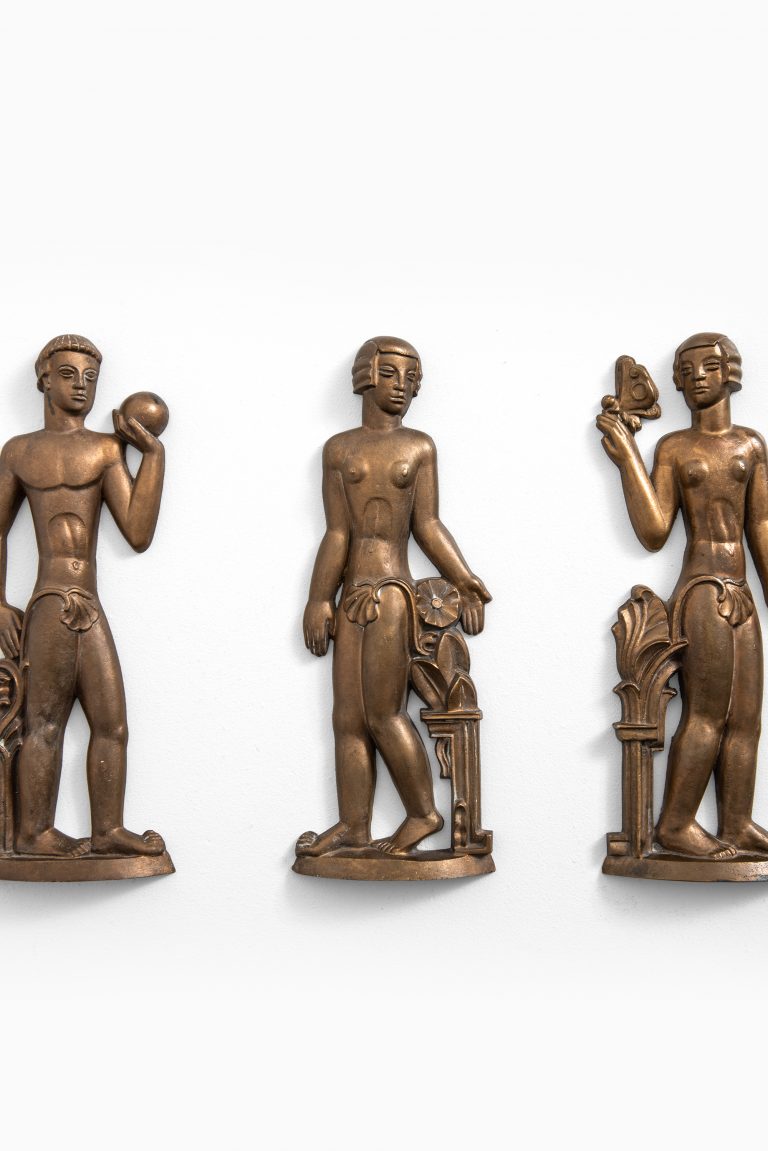 Stig Blomberg bronze reliefs by ASEA at Studio Schalling