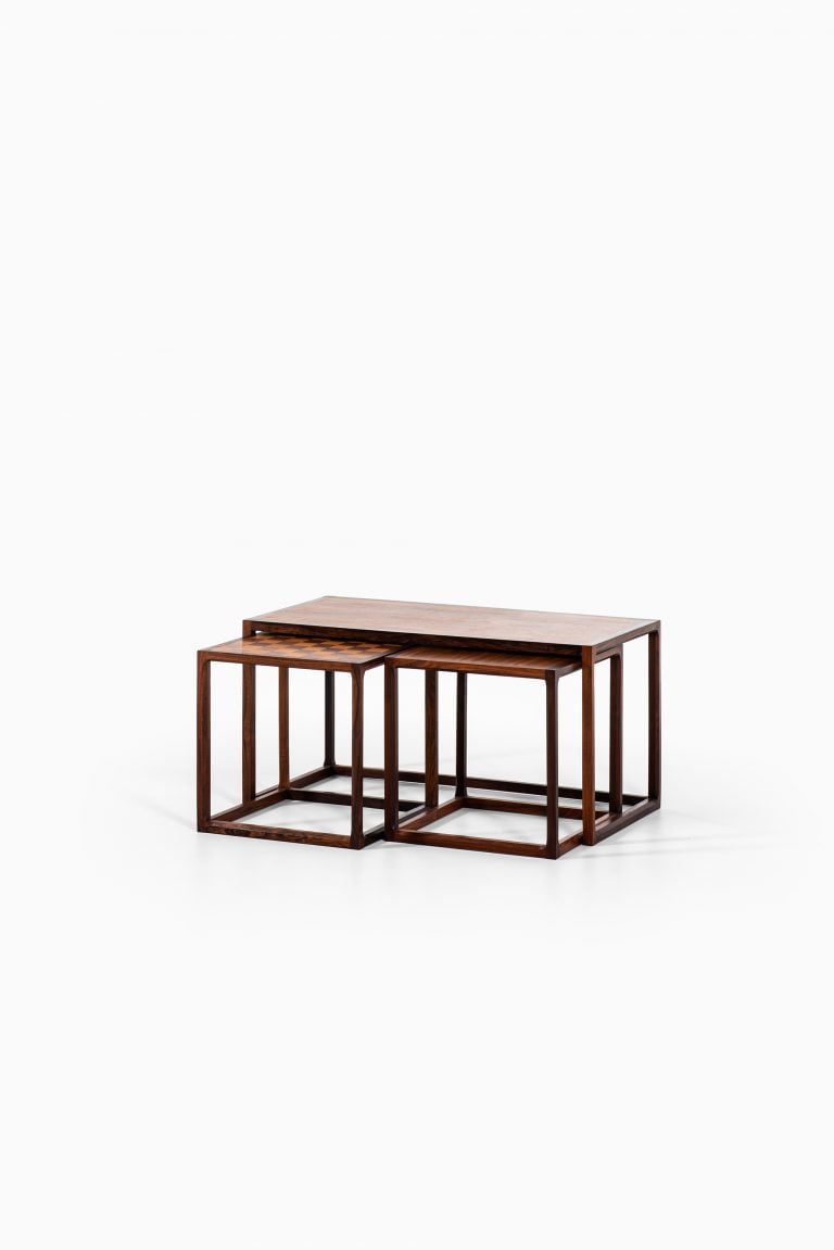 Aksel Kjersgaard nesting tables in rosewood at Studio Schalling