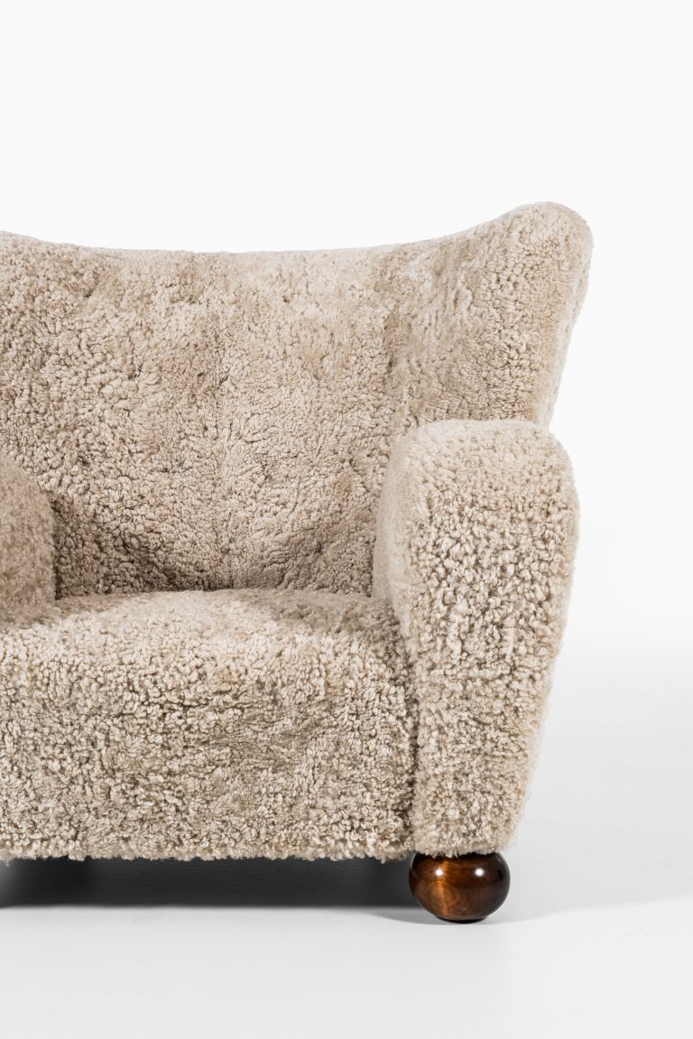 Märta Blomstedt Aulanko easy chair in sheepskin at Studio Schalling