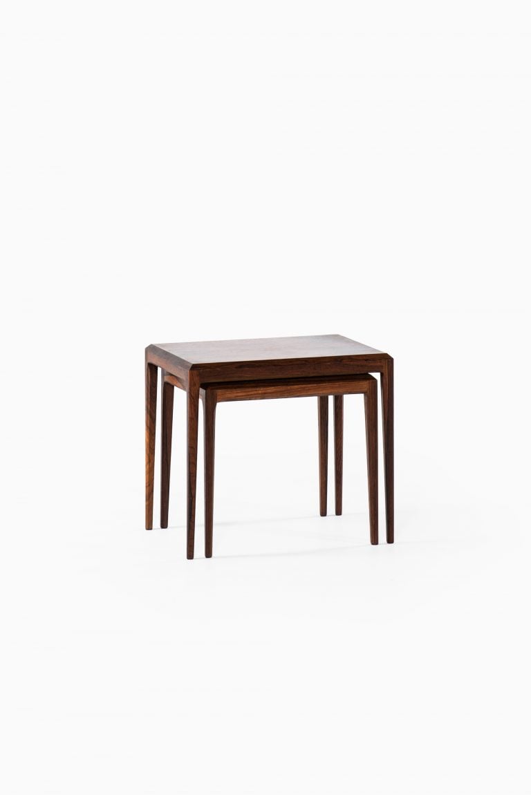 Johannes Andersen nesting tables in rosewood at Studio Schalling