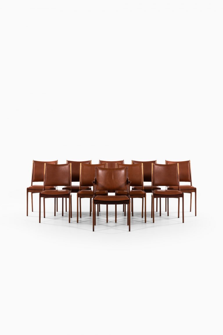 Johannes Andersen dining chairs in rosewood at Studio Schalling