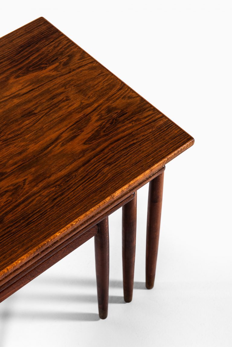 Svante Skogh nesting tables in rosewood at Studio Schalling