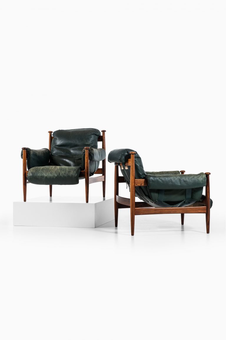 Eric Merthen Amiral easy chairs in rosewood at Studio Schalling
