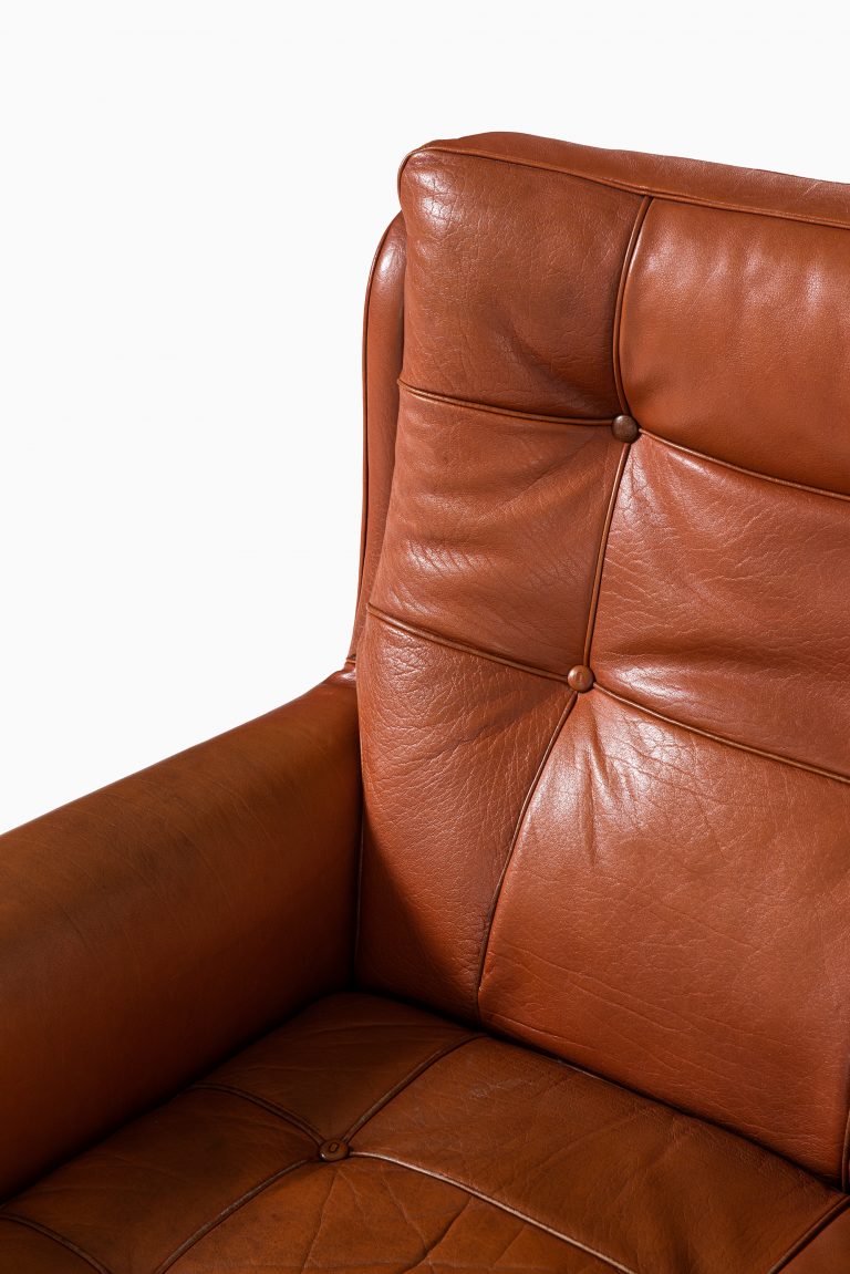 Arne Norell easy chairs in buffalo leather at Studio Schalling