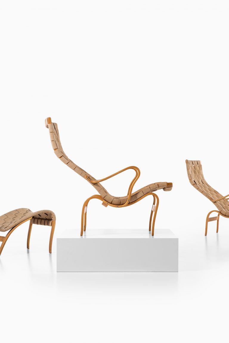 Bruno Mathsson Pernilla easy chairs in birch at Studio Schalling