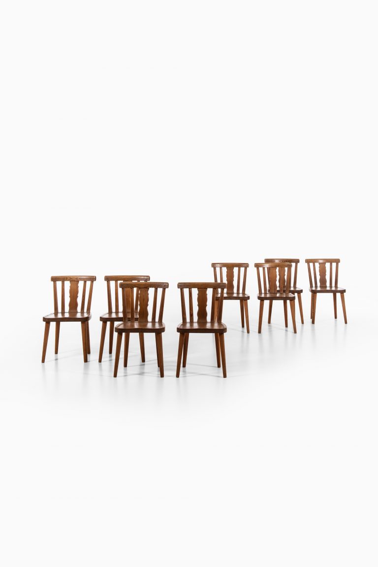 Axel Einar Hjorth dining chairs in pine at Studio Schalling