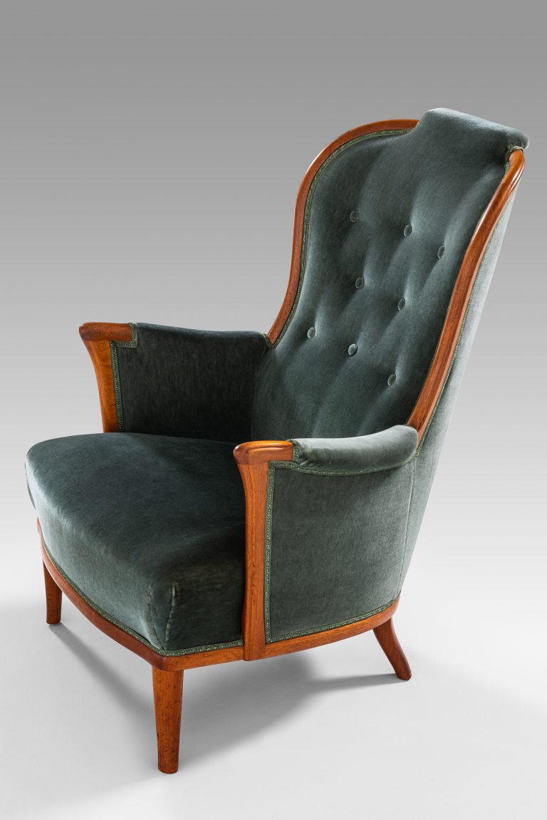Carl Malmsten lounge chairs in mahogany at Studio Schalling