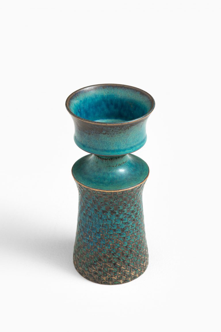Stig Lindberg ceramic vase by Gustavsberg at Studio Schalling