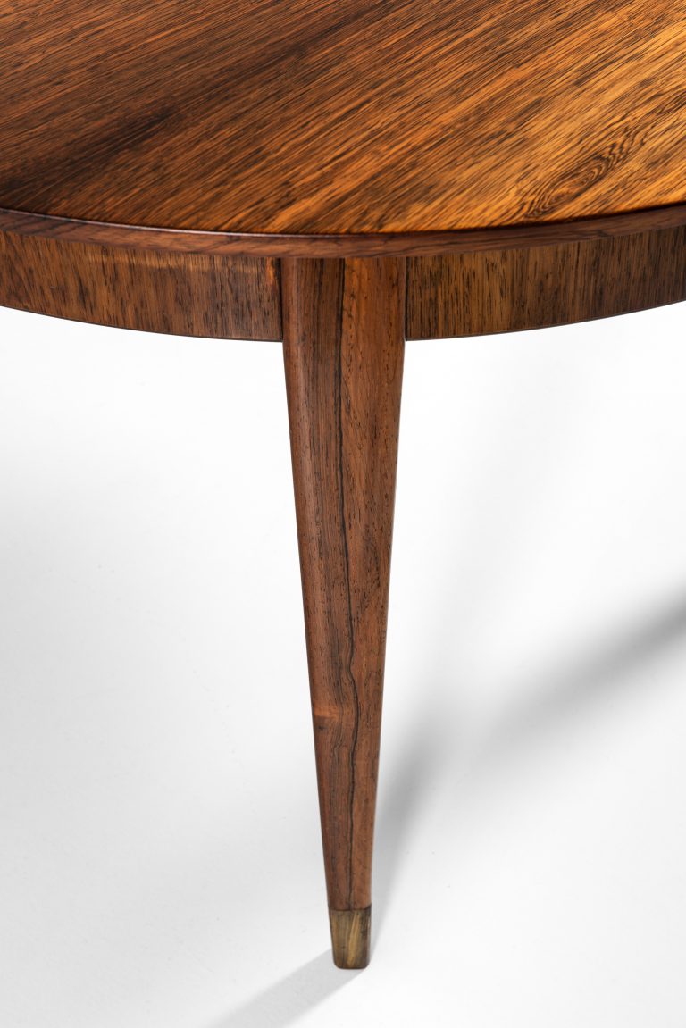 Ernst Kühn dining table in rosewood and brass at Studio Schalling