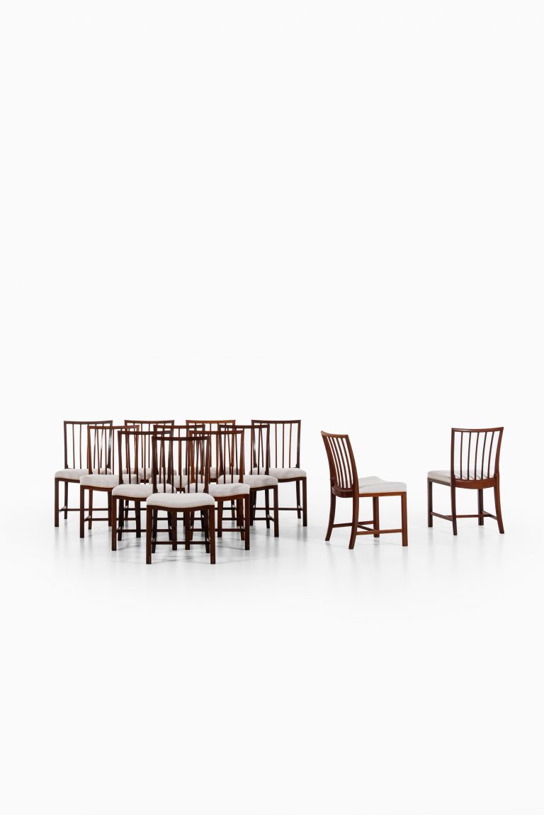 Frits Henningsen dining chairs in cuban mahogany at Studio Schalling