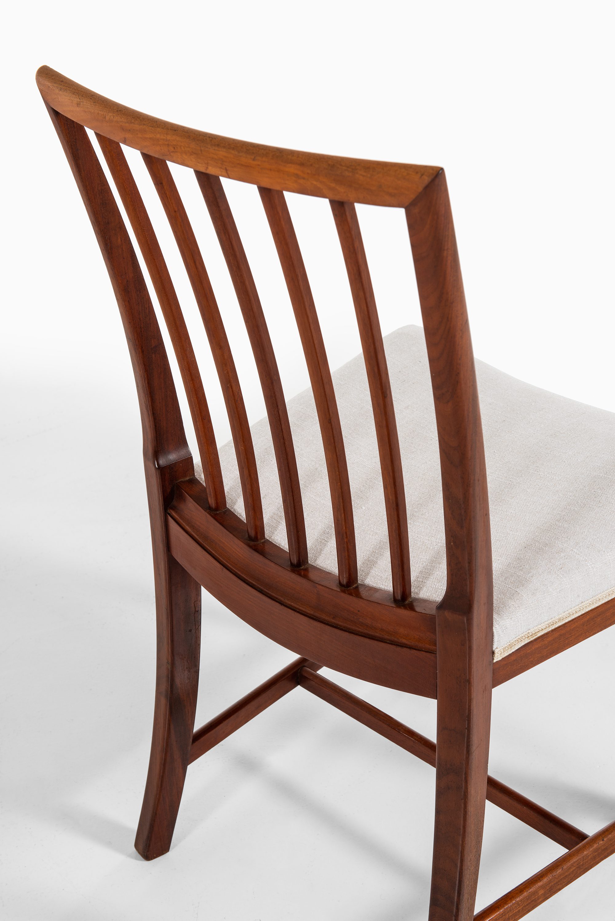 Frits Henningsen dining chairs in cuban mahogany at Studio Schalling