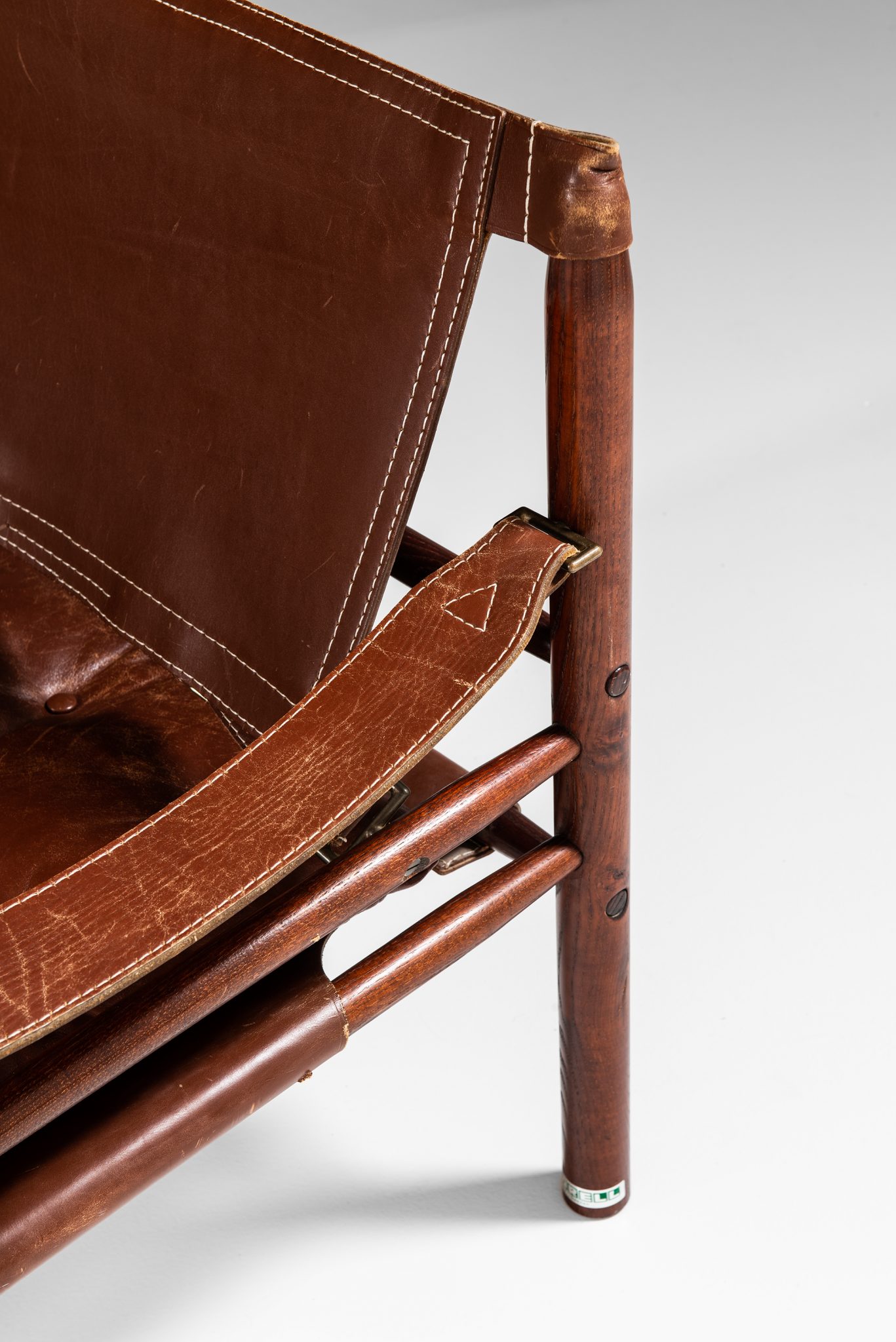 Arne Norell Sirocco easy chairs in brown leather at Studio Schalling