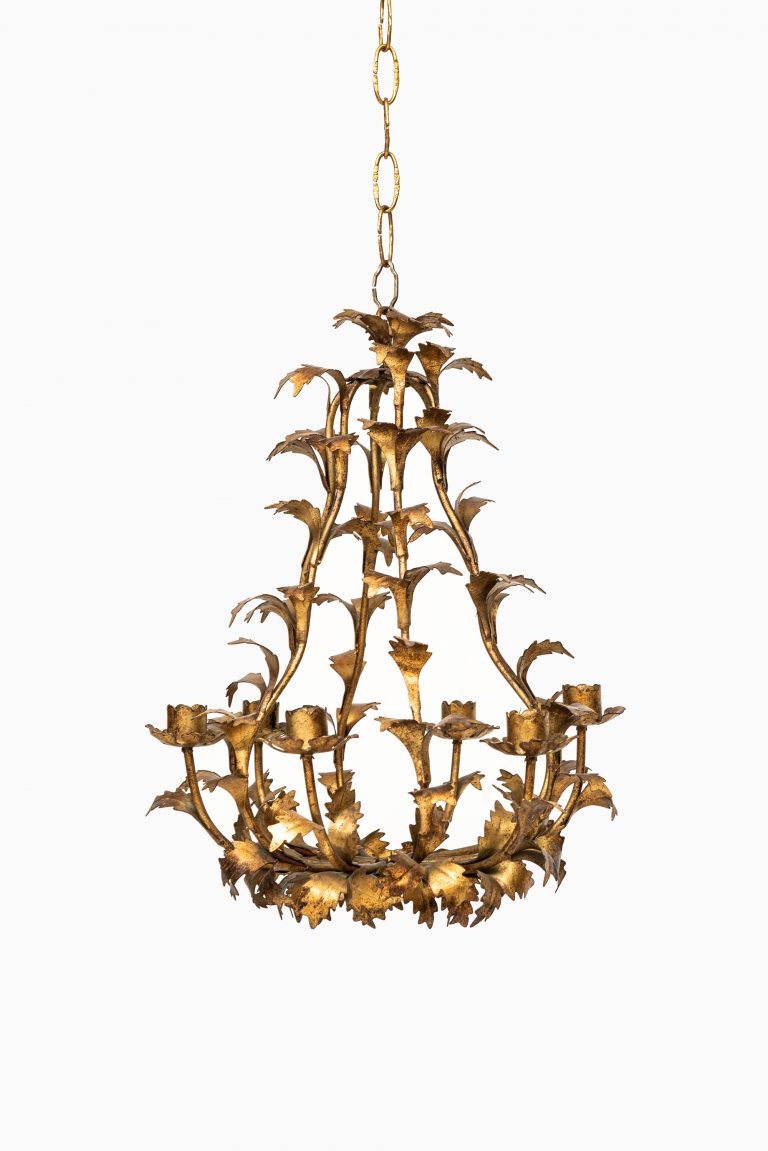 Chandelier in brass by Svenskt Tenn at Studio Schalling