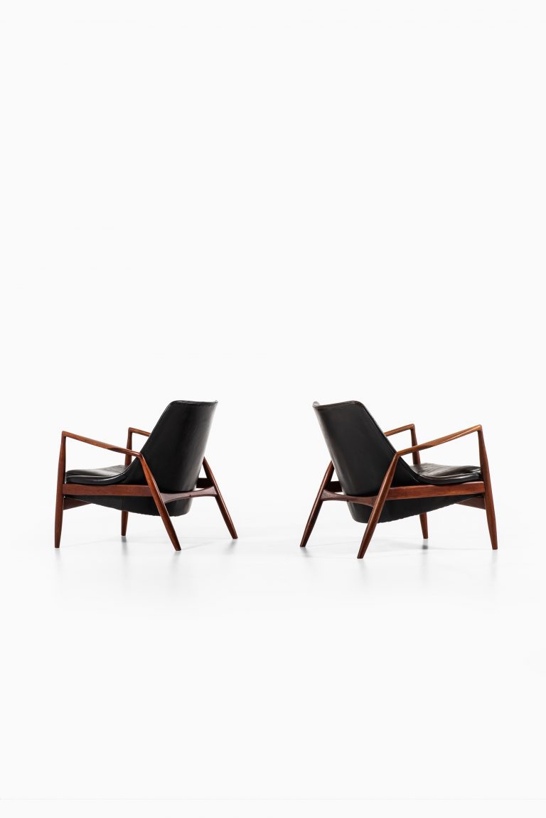 Ib Kofod-Larsen seal easy chairs by OPE at Studio Schalling