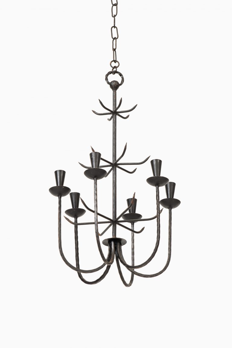 Wrought iron chandelier by unknown designer at Studio Schalling