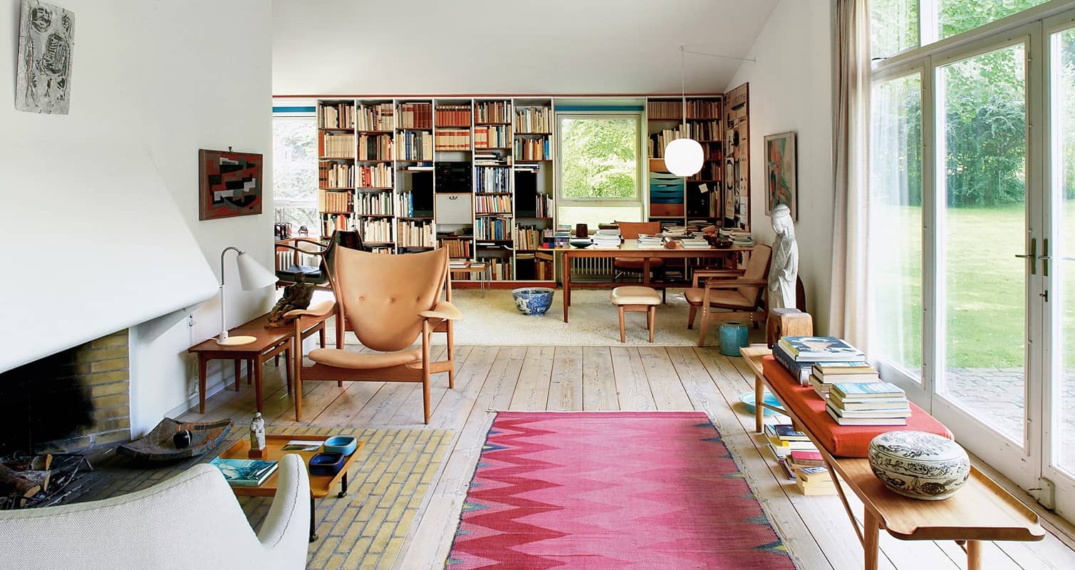 The living room of Finn Juhl's house north of Copenhagen